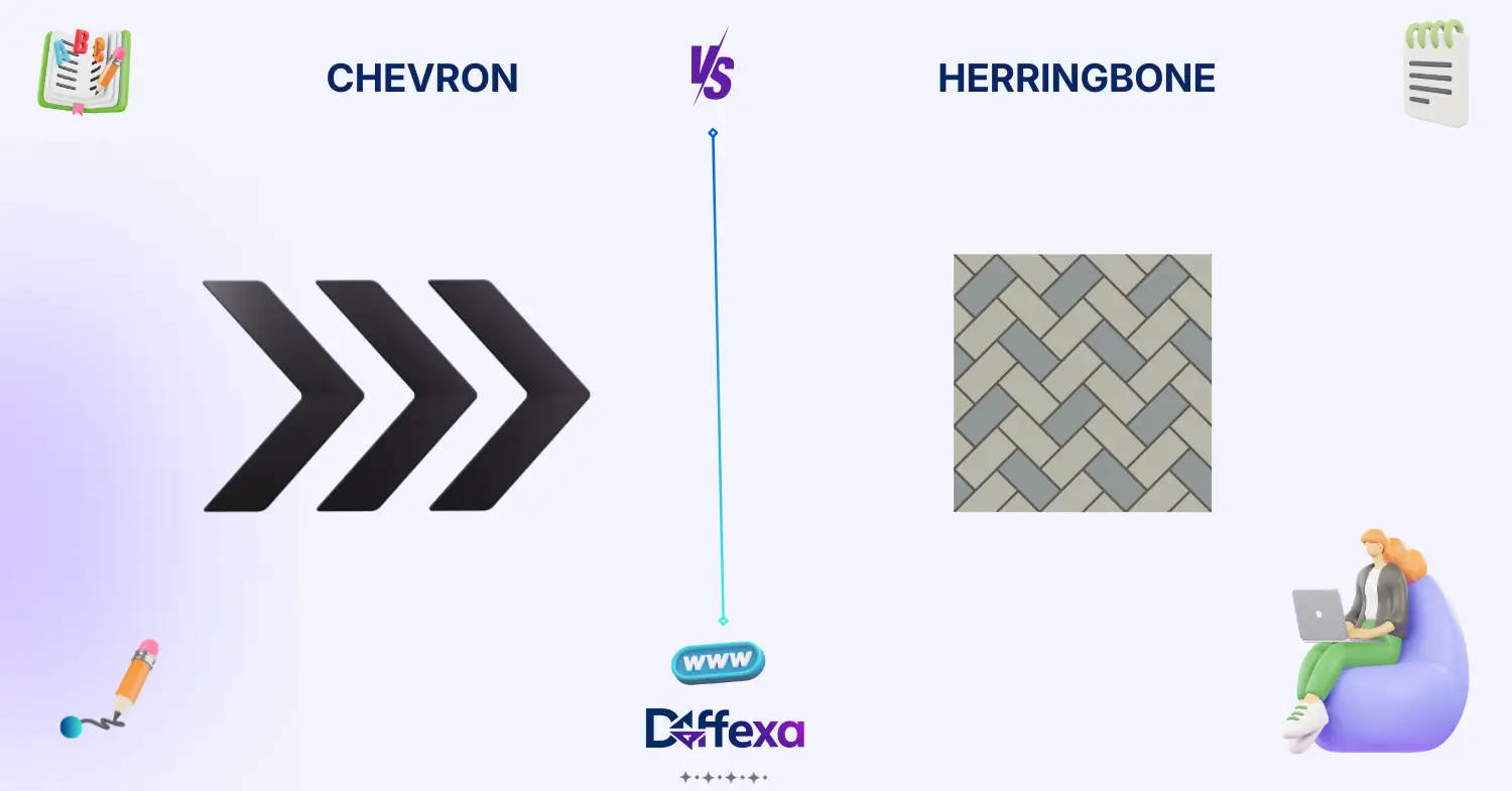 difference between chevron and herringbone