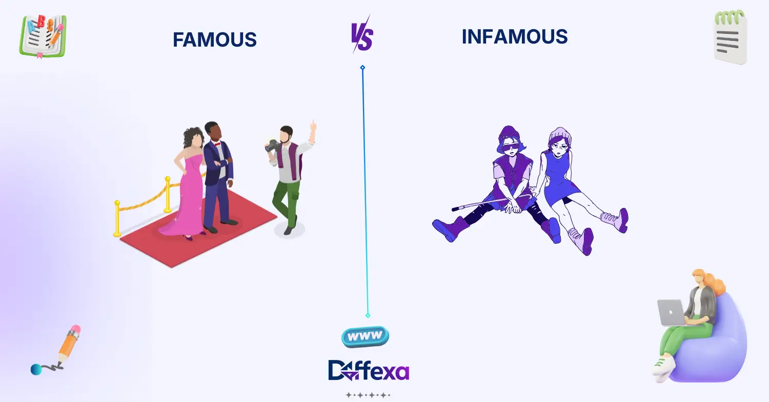 difference between famous and infamous