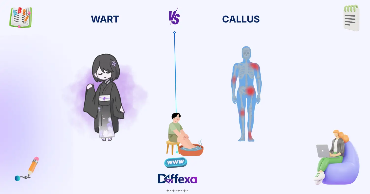difference between wart and callus