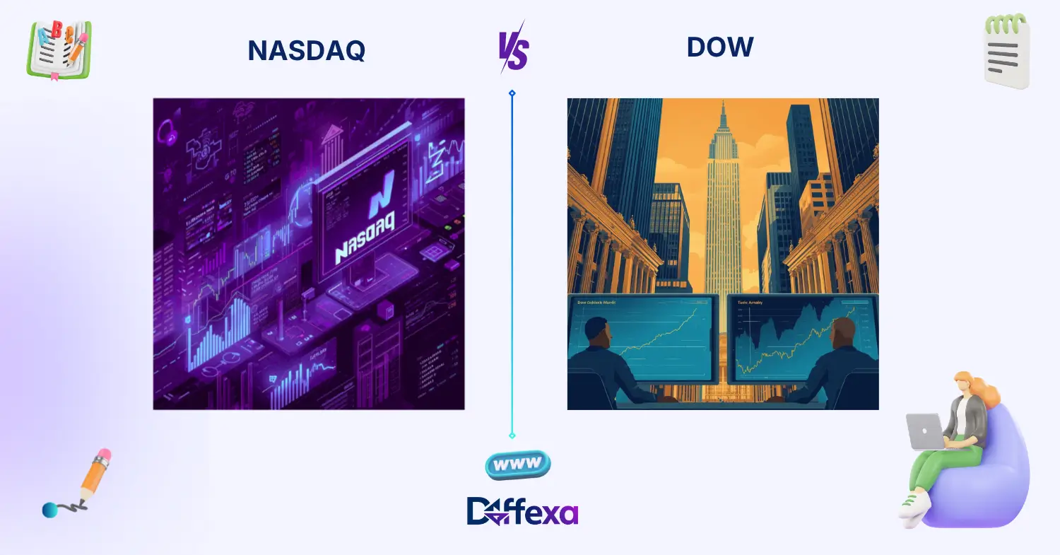 difference between nasdaq and dow