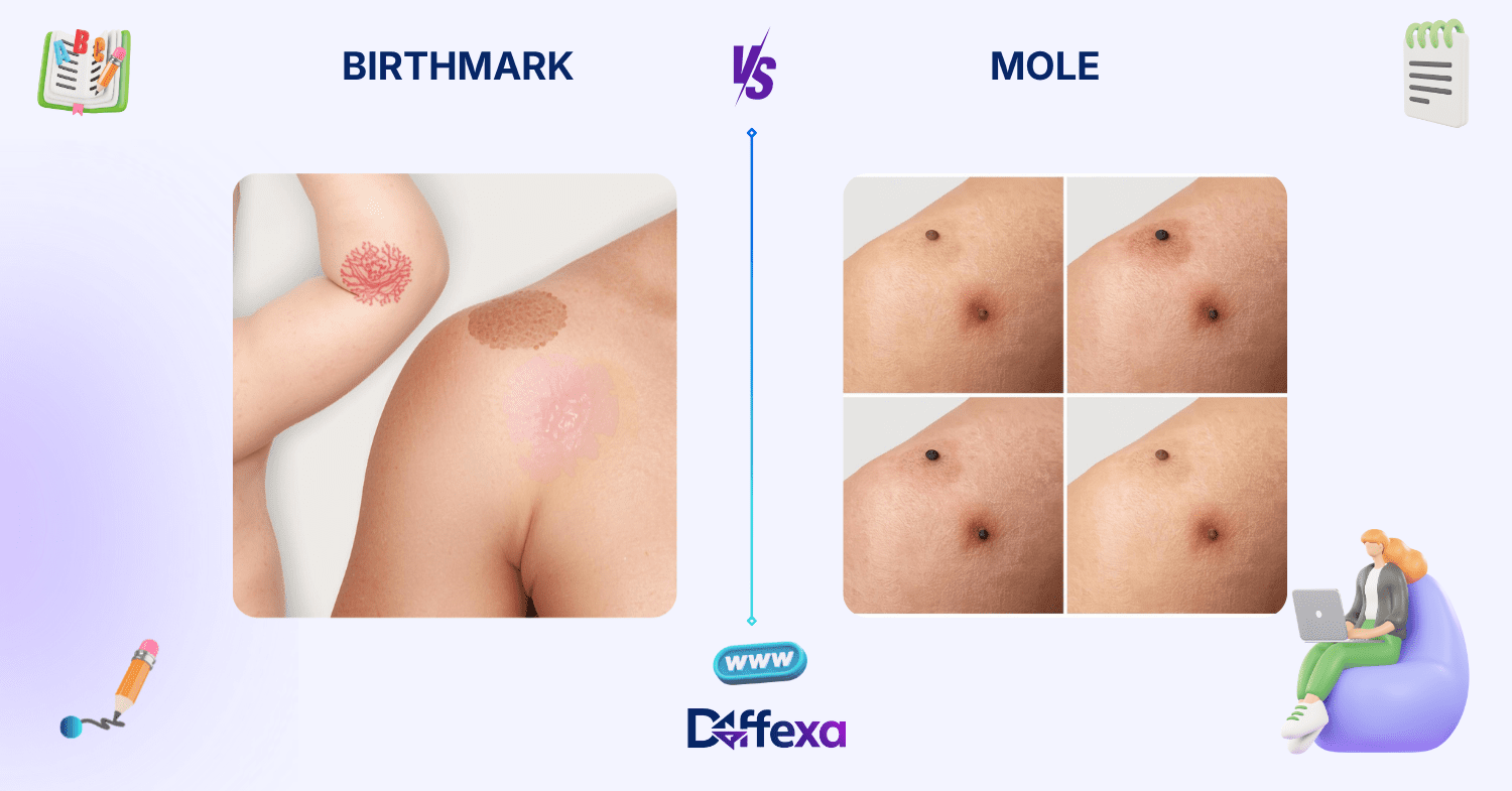 difference between birthmark and mole